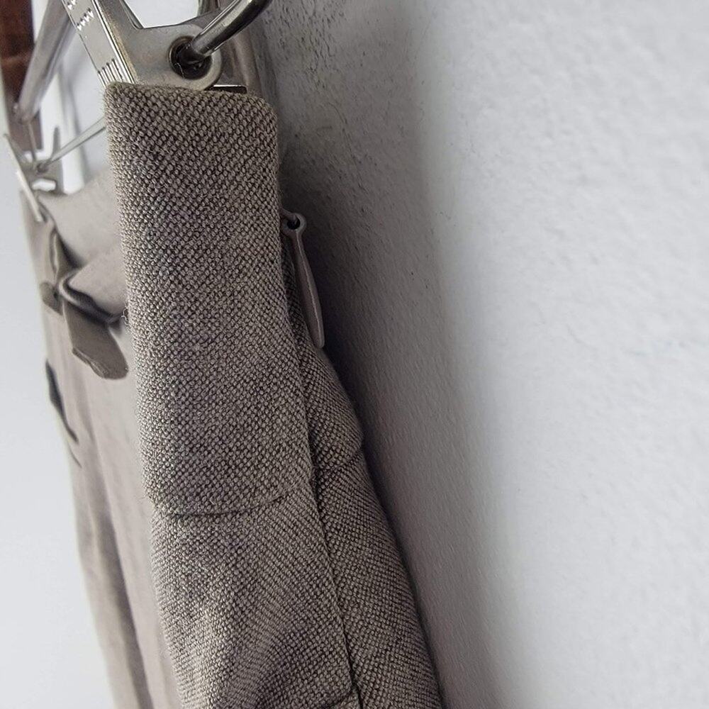 Classiques Entier Pencil Skirt Waist Belt Beige Side Zip Vent Size 4 - Picture 5 of 7